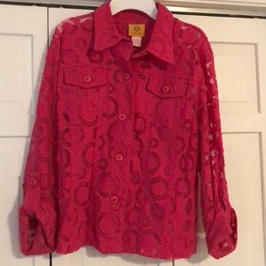 Fuchsia jacket with pockets
